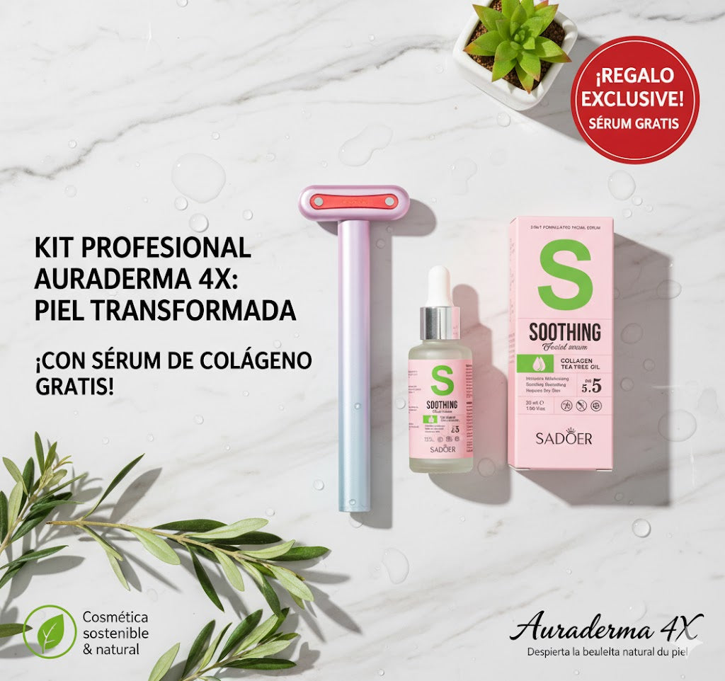 El Kit de Lujo Auraderma 4X: Tu Rutina de Belleza Redefinida